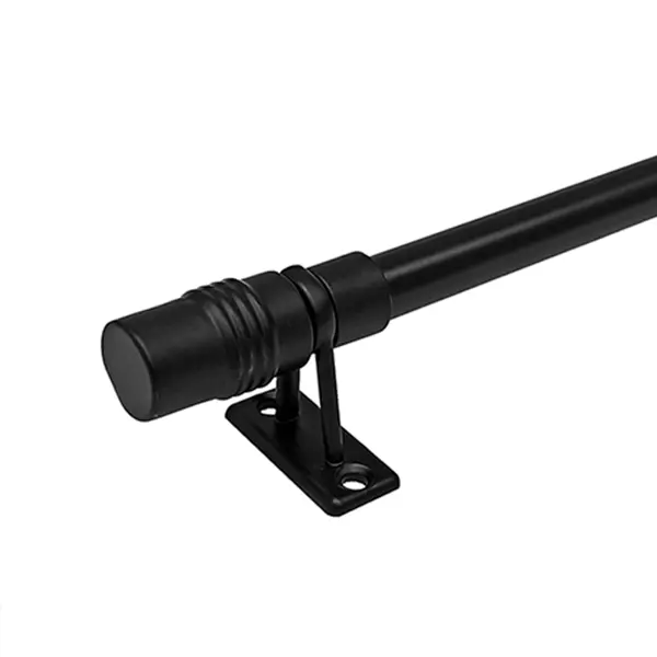 Настенный карниз раздвижной однорядный Эскар Цилиндр d10 мм 80-120 см металл цвет черный