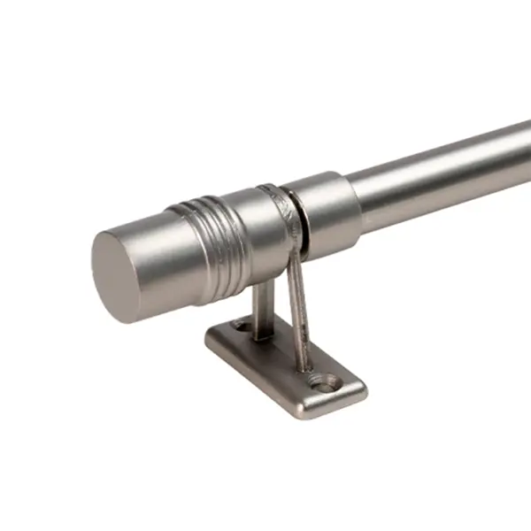 Настенный карниз раздвижной однорядный Эскар Цилиндр d10 мм 40-60 см металл цвет никель